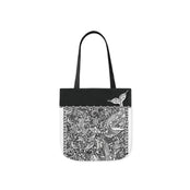 Ocean White Tote Bag / Black / 33cm x 33cm (S) / Side 1