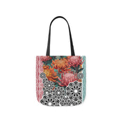 Waratah Tote Bag / Black / 41cm x 41cm (M) / Side 1