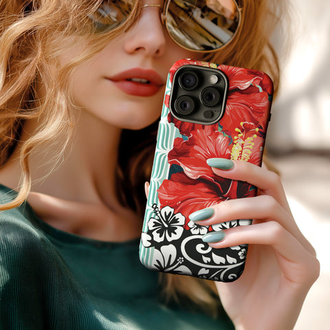 Hibiscus iPhone Tough Phone Case
