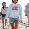 Kissable White Hoodie with Red Graphic