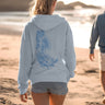 Mermaid Light Blue Hoodie with Blue Graphic