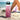 Large handle lid water bottle with mermaid pink design
