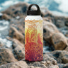 Large handle lid water bottle with mermaid sunset design