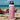 Large handle lid water bottle with ocean pink design