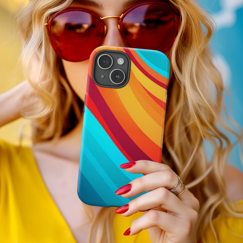 Sunset Wave Design Tough Phone Case